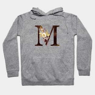 Floral Monogram M Lovely Autumn Foliage Hoodie